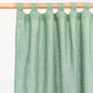 Custom size tab top linen curtain panel (1 pcs) in Matcha green - MagicLinen