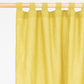 Custom size tab top linen curtain panel (1 pcs) in Moss yellow - MagicLinen