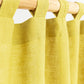 Custom size tab top linen curtain panel (1 pcs) in Moss yellow - MagicLinen