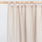Custom size tab top linen curtain panel (1 pcs) in Natural linen - MagicLinen