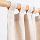 Custom size tab top linen curtain panel (1 pcs) in Natural linen - MagicLinen