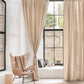 Custom size tab top linen curtain panel (1 pcs) in Natural linen - MagicLinen