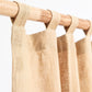 Tab top linen curtain panel (1 pcs) in Sandy beige - MagicLinen