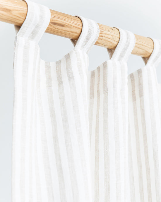 FLAT PANEL CAP / LINEN STRIPES