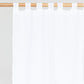 Custom size tab top linen curtain panel (1 pcs) in White - MagicLinen