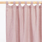 Custom size tab top linen curtain panel (1 pcs) in Woodrose - MagicLinen