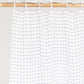 Custom size tie top linen curtain panel (1 pcs) in Charcoal grid - MagicLinen