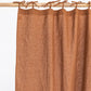Custom size tie top linen curtain panel (1 pcs) in Cinnamon - MagicLinen