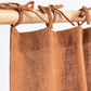 Custom size tie top linen curtain panel (1 pcs) in Cinnamon - MagicLinen