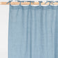 Custom size tie top linen curtain panel (1 pcs) in Gray blue - MagicLinen