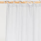 Custom size tie top linen curtain panel (1 pcs) in Light gray - MagicLinen