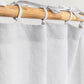 Custom size tie top linen curtain panel (1 pcs) in Light gray - MagicLinen