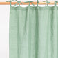 Custom size tie top linen curtain panel (1 pcs) in Matcha green - MagicLinen