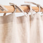 Custom size tie top linen curtain panel (1 pcs) in Natural linen - MagicLinen