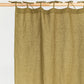 Custom size tie top linen curtain panel (1 pcs) in Olive green - MagicLinen