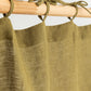 Custom size tie top linen curtain panel (1 pcs) in Olive green - MagicLinen