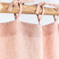 Custom size tie top linen curtain panel (1 pcs) in Peach - MagicLinen