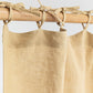Tie top linen curtain panel (1 pcs) in Sandy beige - MagicLinen
