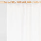 Custom size tie top linen curtain panel (1 pcs) in Striped in natural - MagicLinen