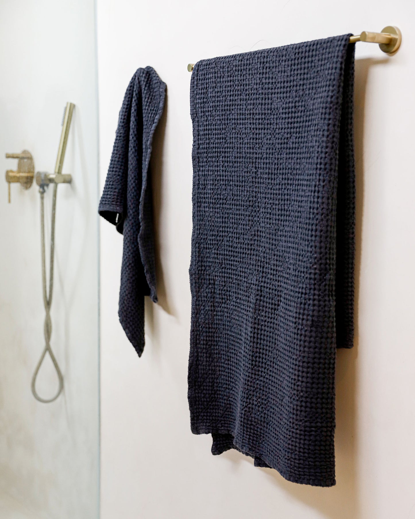 MagicLinen 3-Piece Waffle Towel Set in Dark Gray at Urban Outfitters