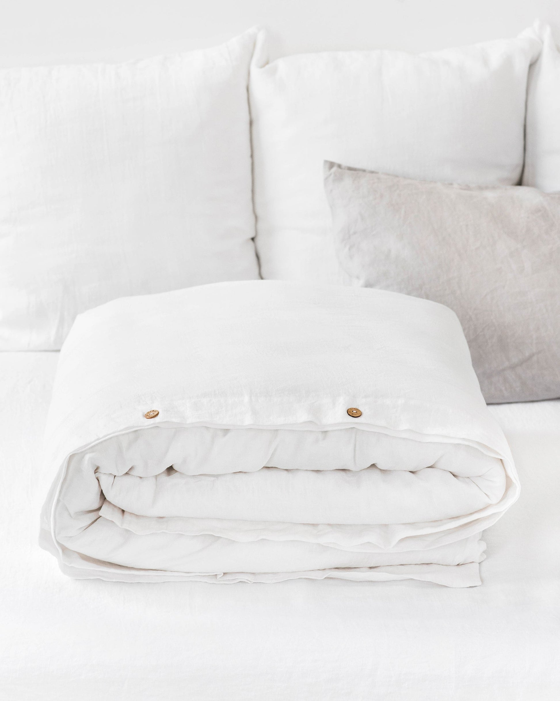 Custom size White linen duvet cover - MagicLinen