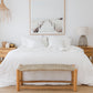 Custom size White linen duvet cover - MagicLinen