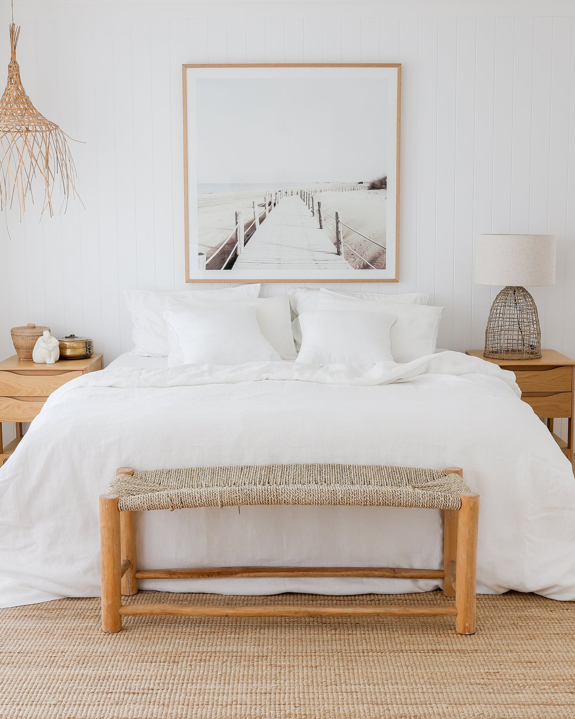 Custom size White linen duvet cover - MagicLinen