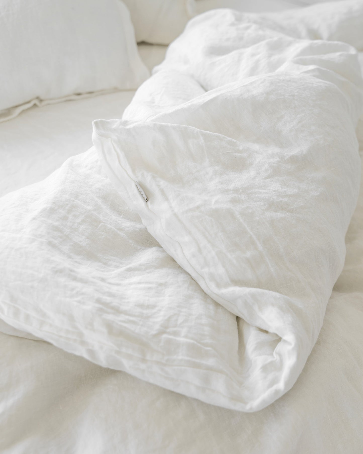 Custom size White linen duvet cover - MagicLinen
