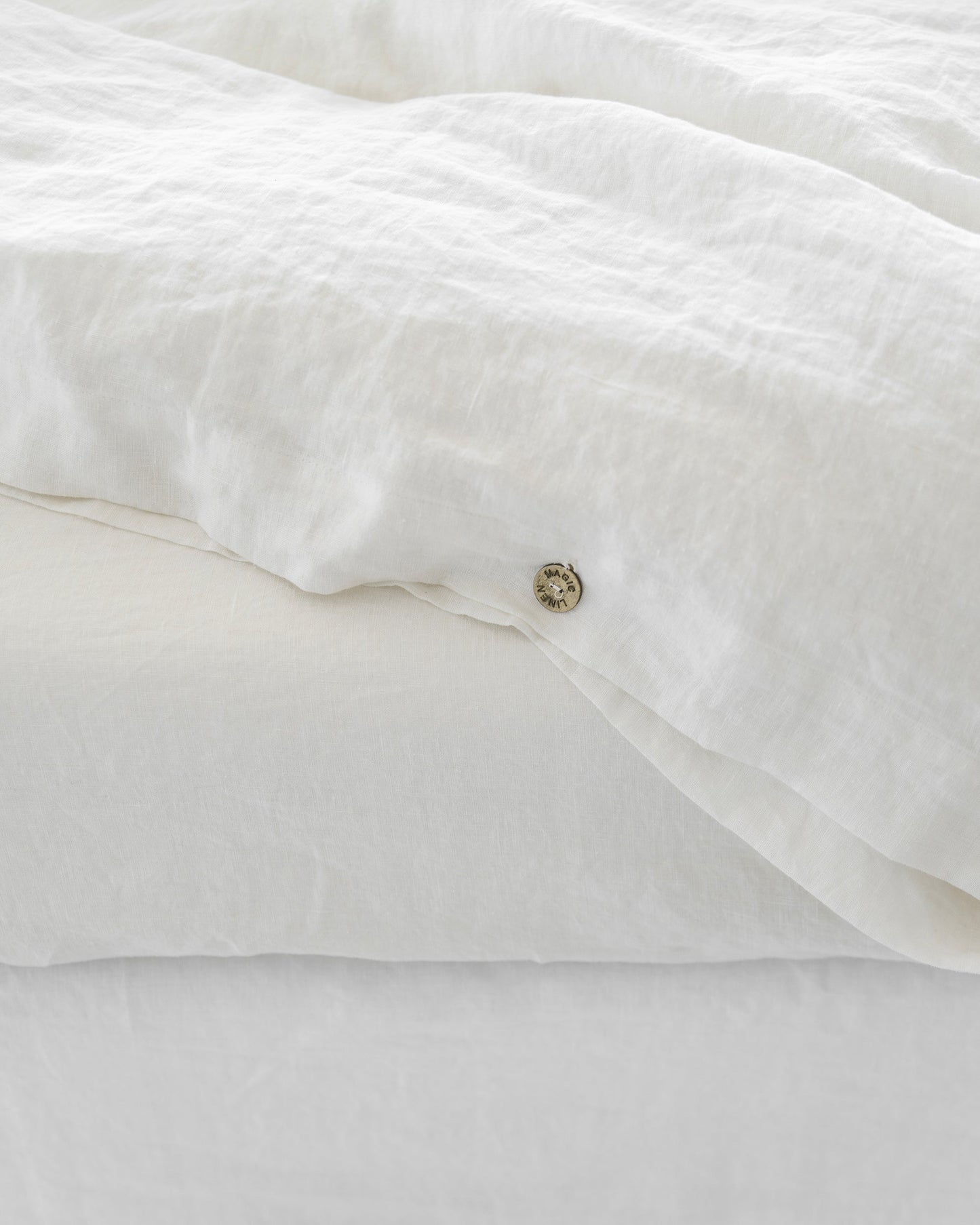 Custom size White linen duvet cover - MagicLinen