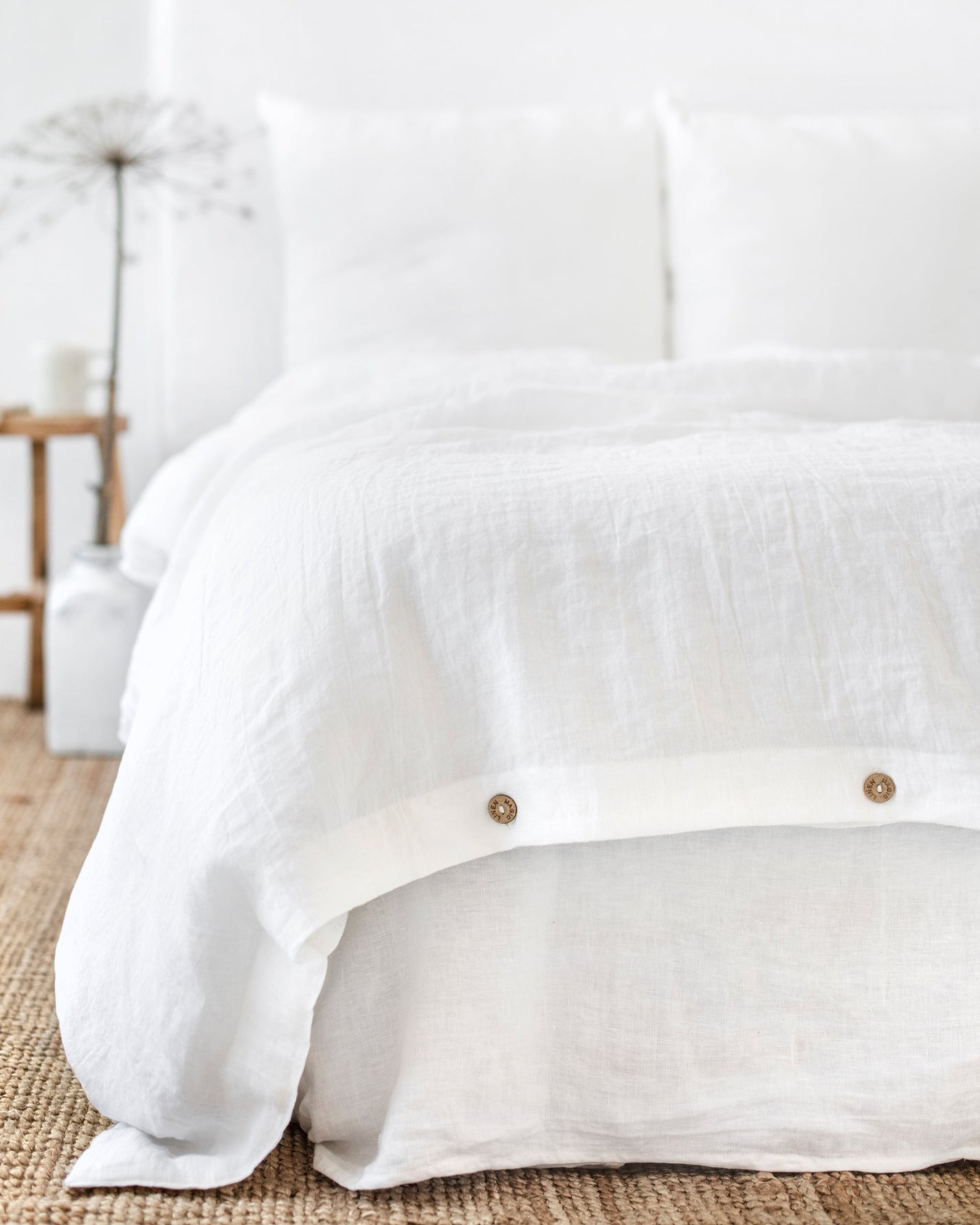 White Linen Duvet Set MagicLinen