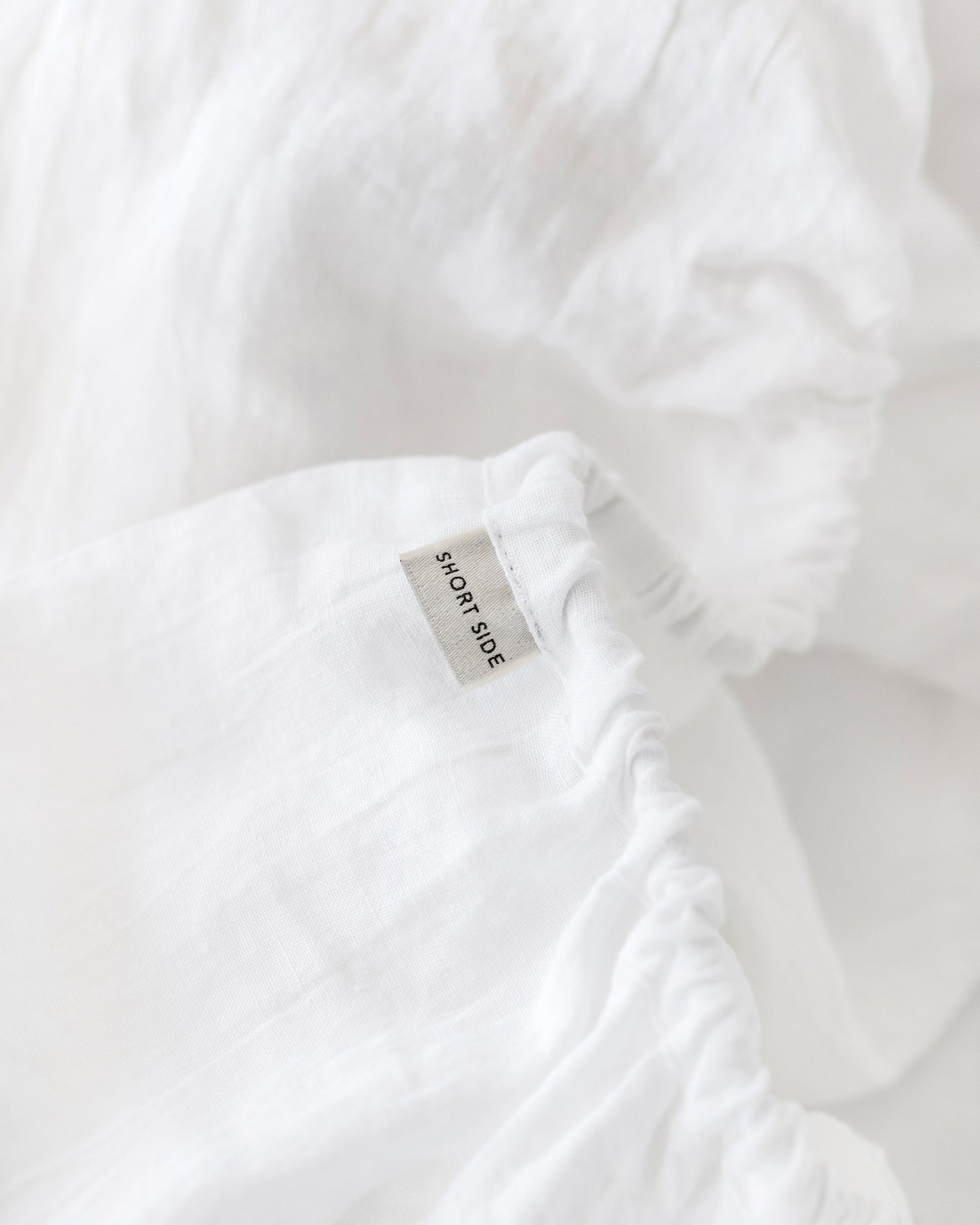Custom size White linen fitted sheet - MagicLinen