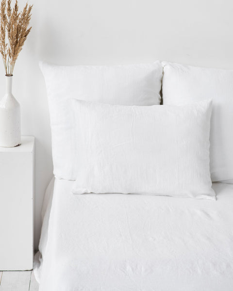 White linen outlet pillow