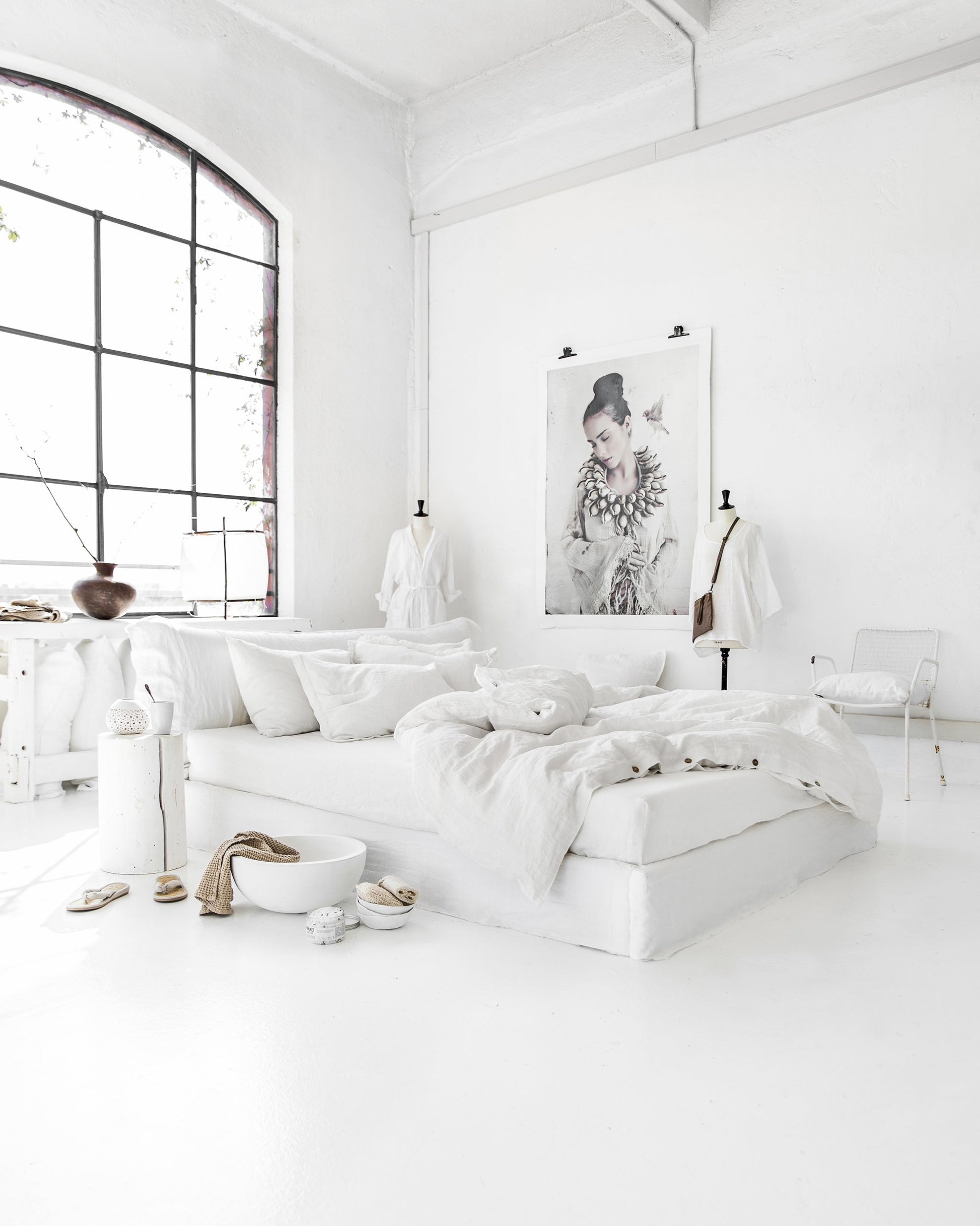 Custom size White linen pillowcase - MagicLinen