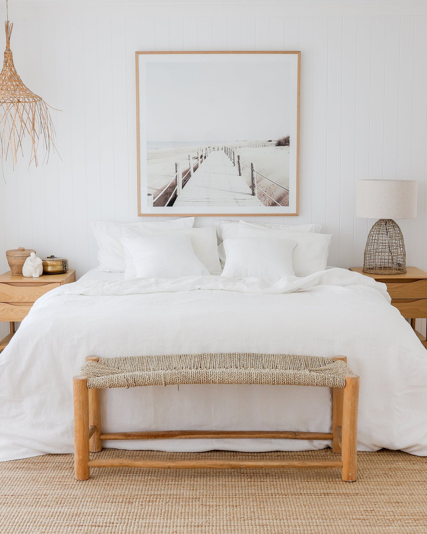 Custom size White linen pillowcase - MagicLinen