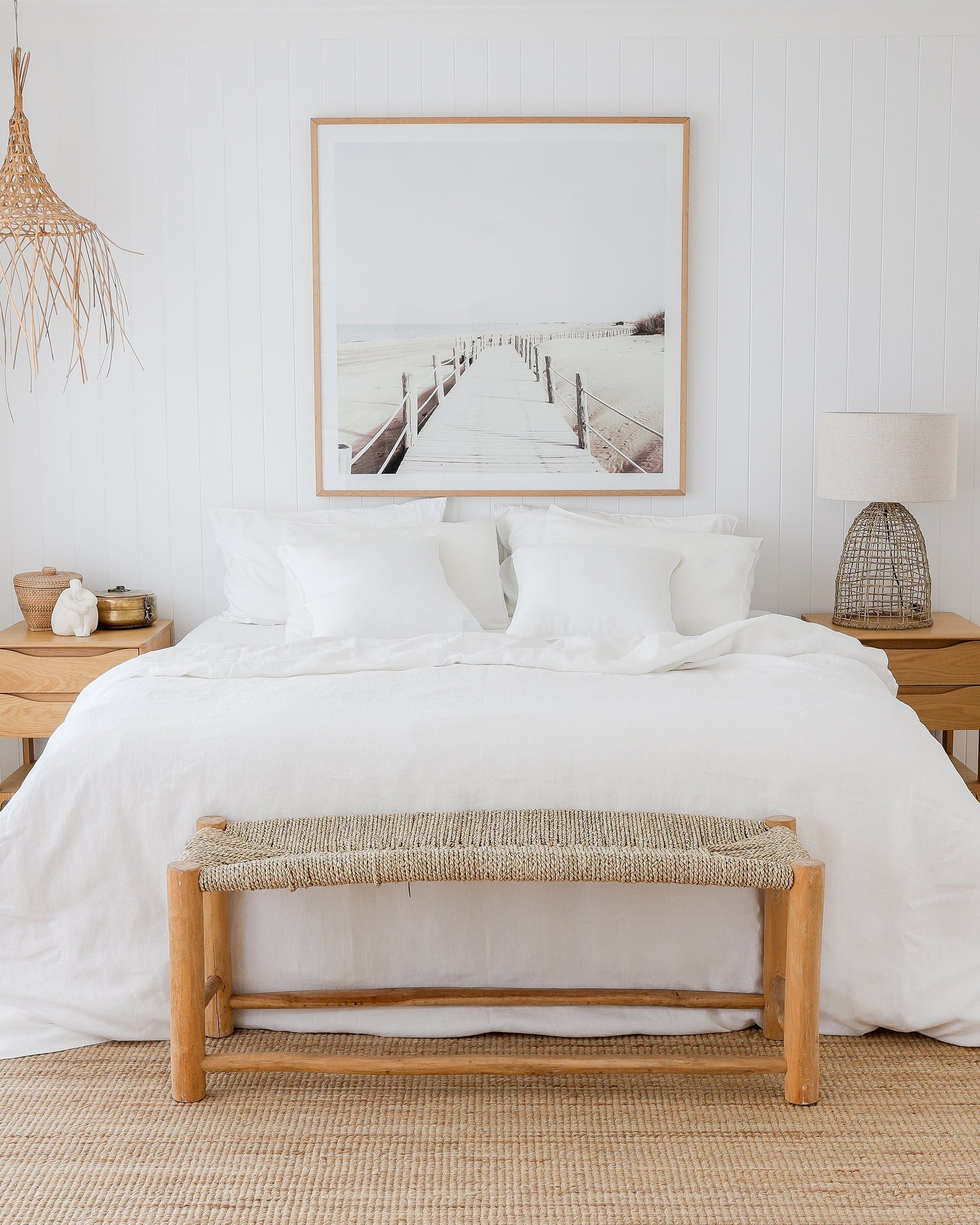 Custom size White linen pillowcase - MagicLinen
