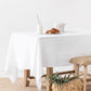 Custom size White linen tablecloth - MagicLinen