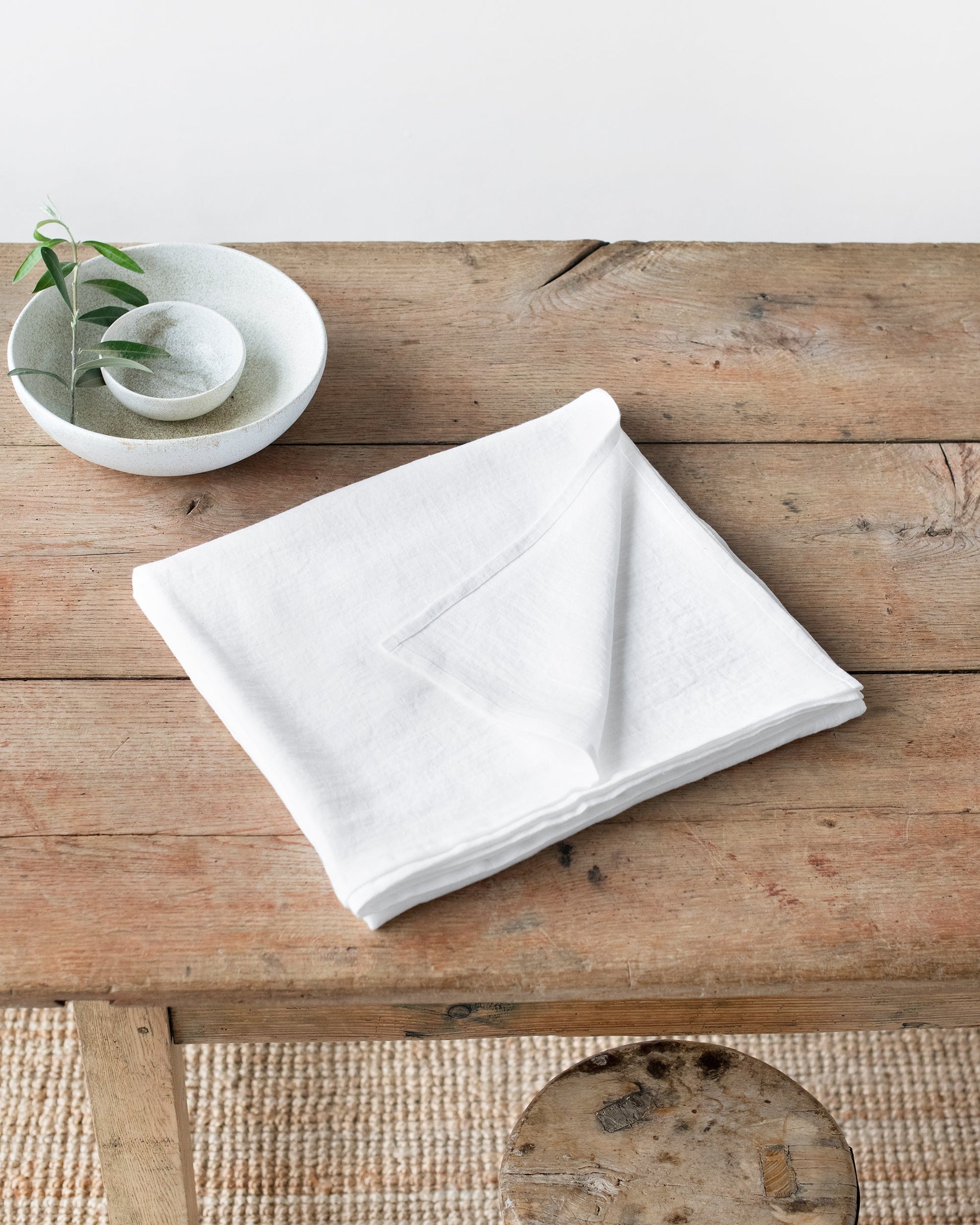White Linen tablecloth - MagicLinen