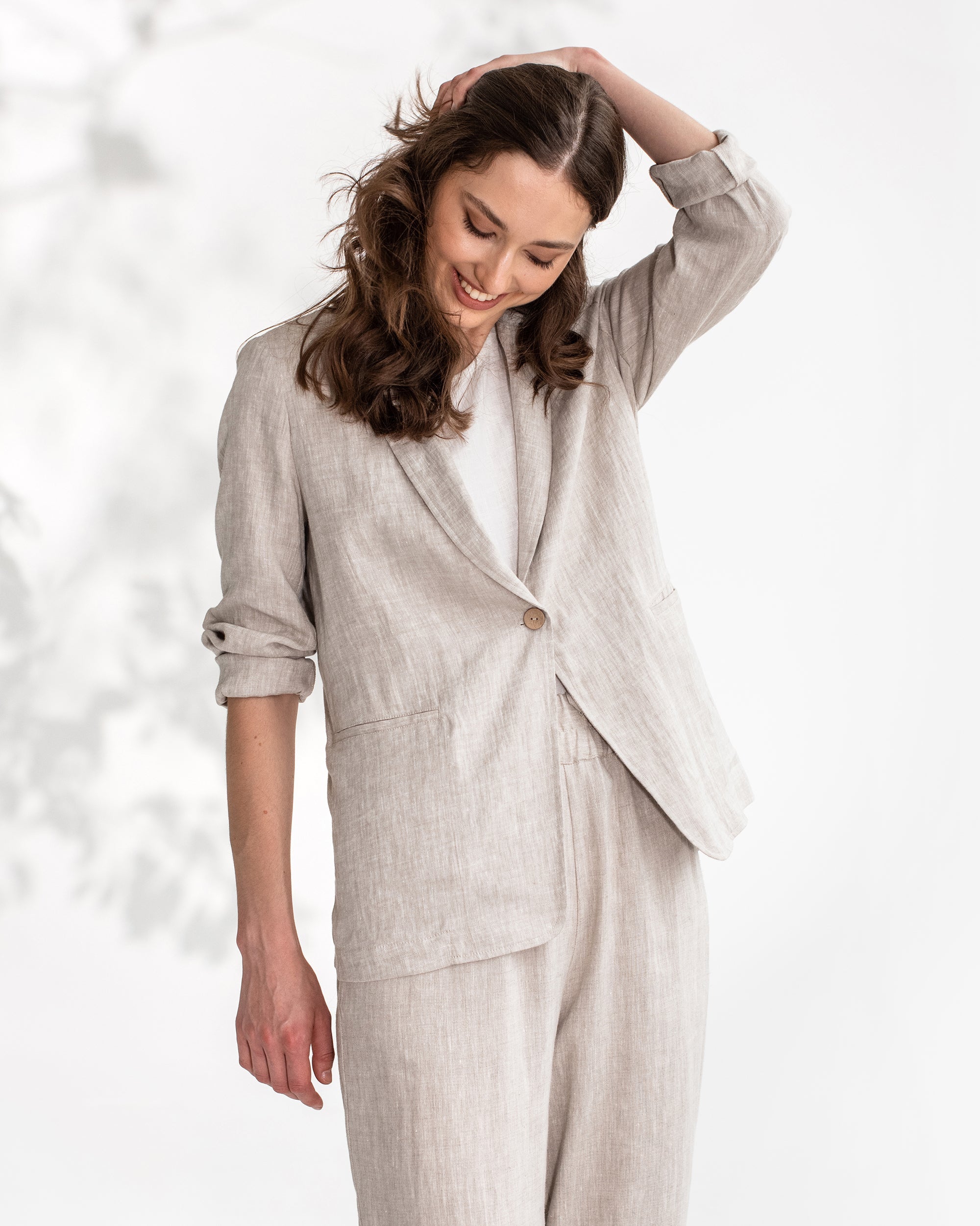 Linen sale blazer women