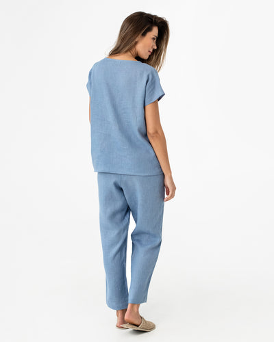Women's linen pajama set RAVELLO - MagicLinen