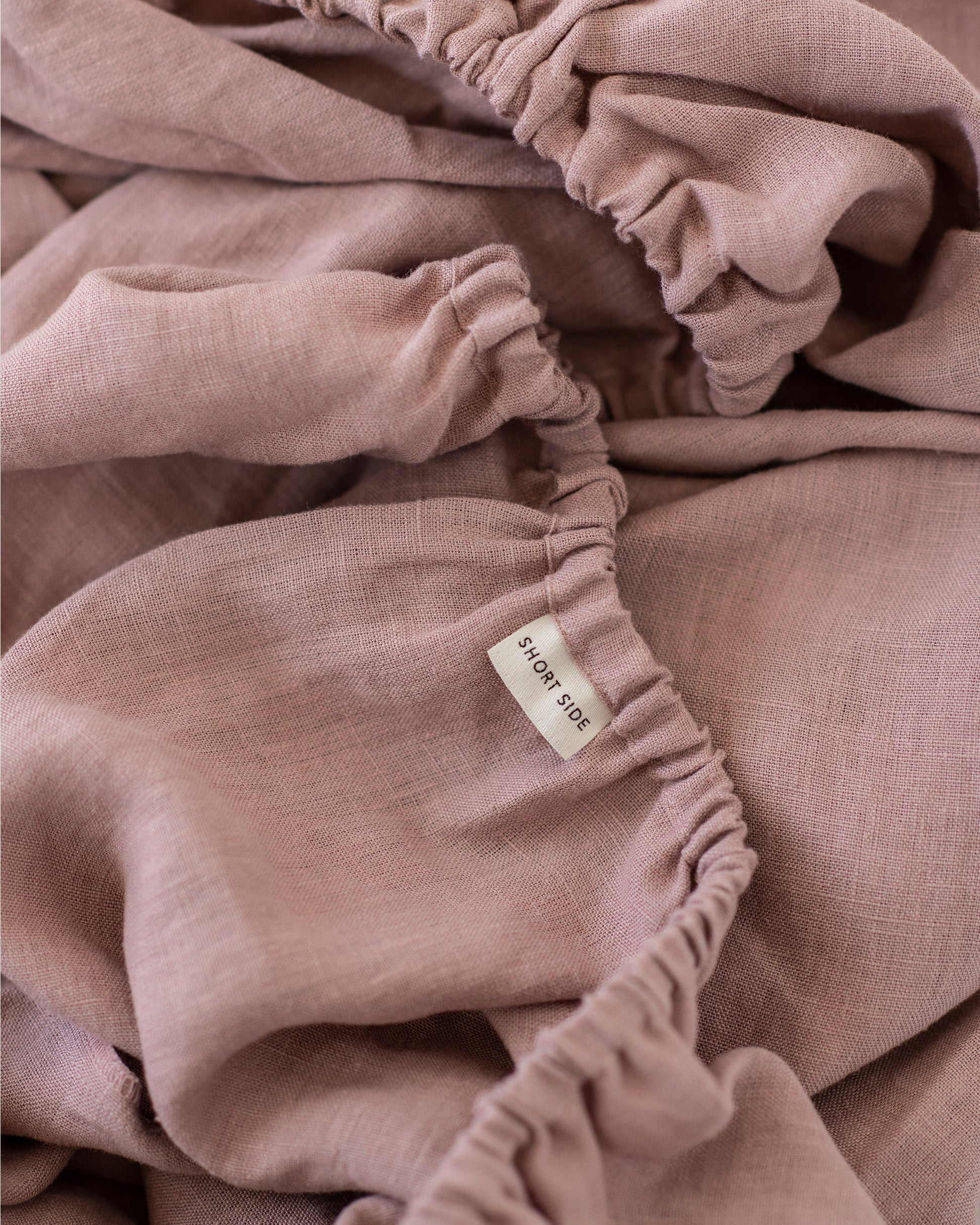 Custom size Woodrose linen fitted sheet - MagicLinen