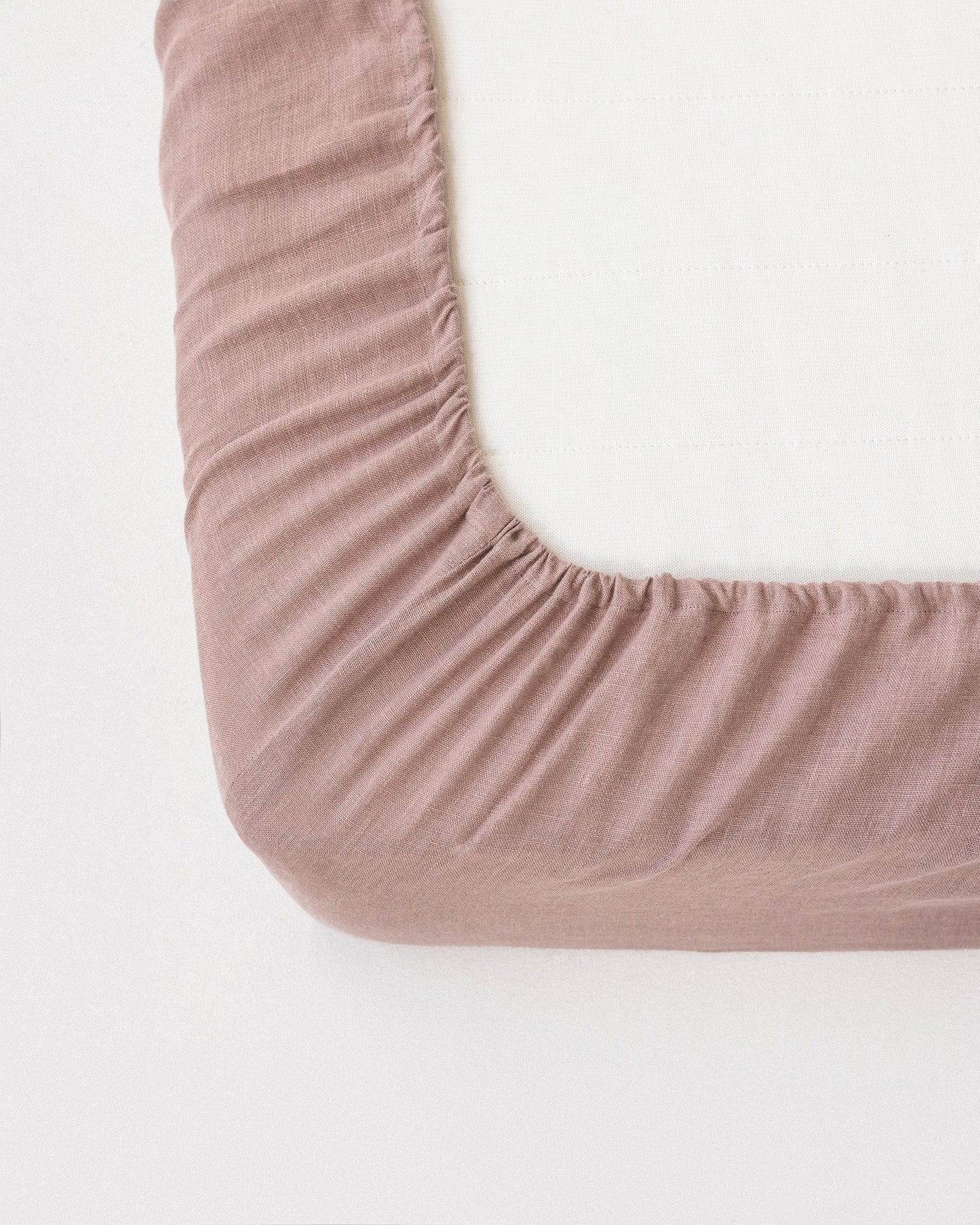 Custom size Woodrose linen fitted sheet - MagicLinen
