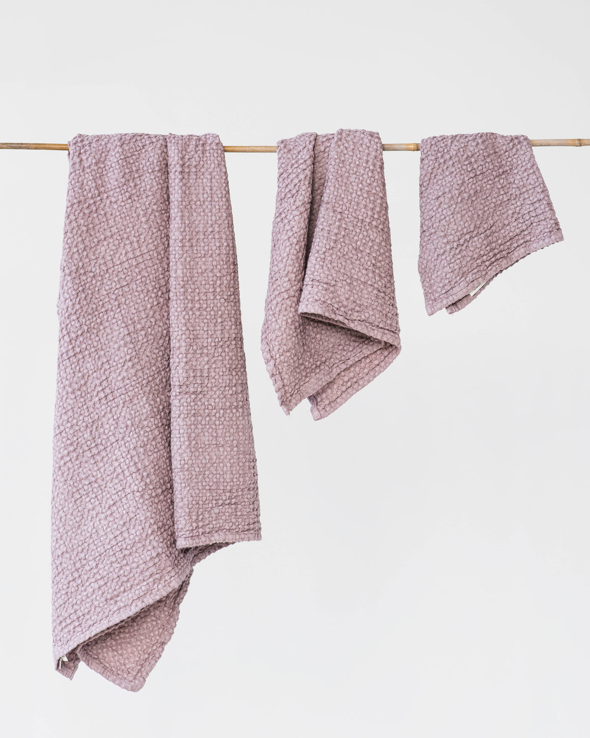 Woodrose waffle towel set