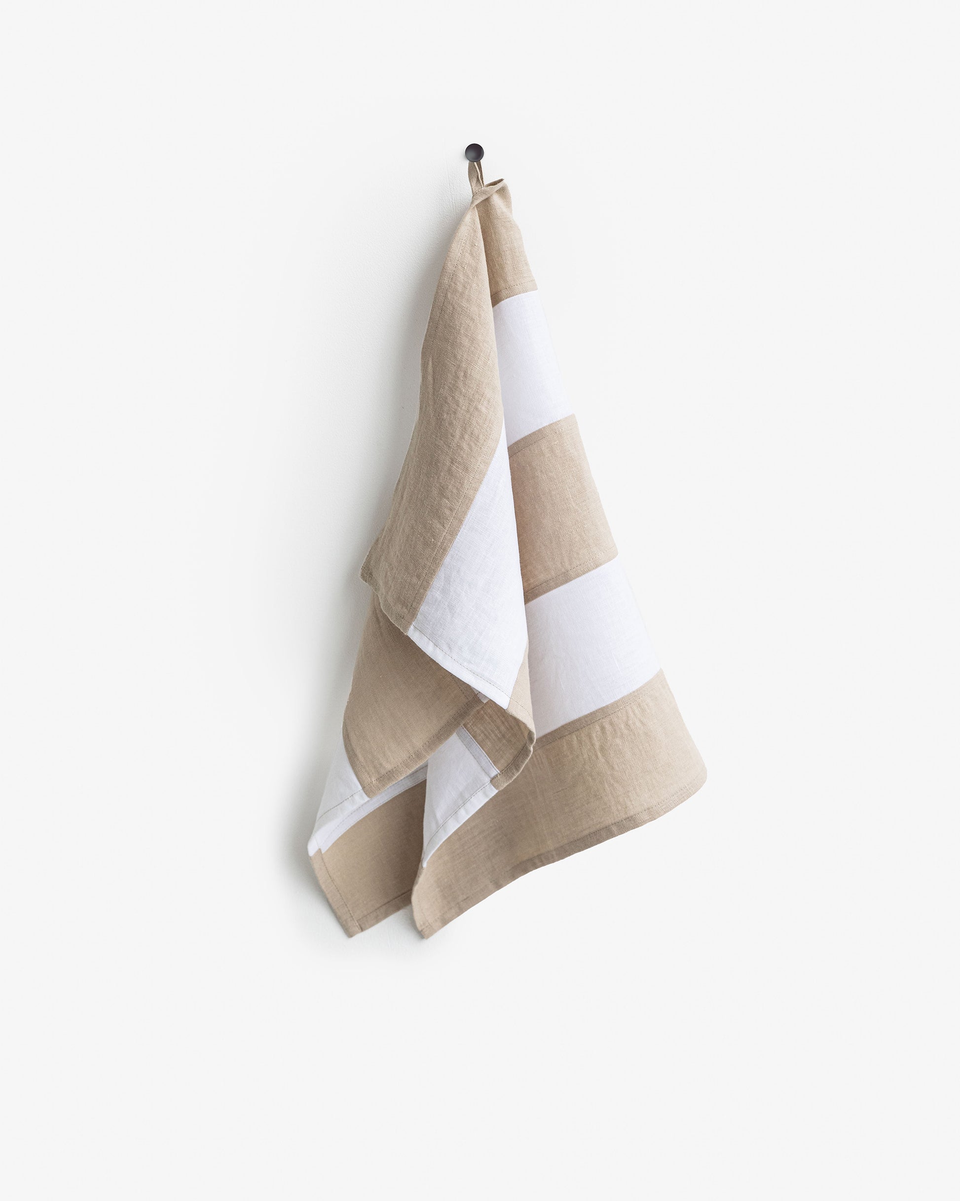 Linen Tea Towel | Brown Stripe
